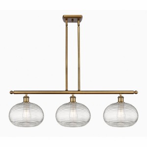 Ithaca - 3 Light Stem Hung Island In Industrial Style-10 Inches Tall and 36.5 Inches Wide - 1 of 1