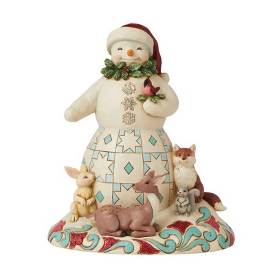 Jim Shore 8.0" Joy For All, Great And Small Snowman Animals  -  Decorative Figurines