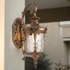 YIYIBYUS 1-Light Bronze Retro Outdoor/Indoor Waterproof Lantern Wall Sconce with Shade - 2 of 4