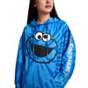 Sesame Street Cookie Monster Cookies Women's Blue Tie-Dye Long Sleeve Fleece Hooded Sweatshirt-Medium - 3 of 4