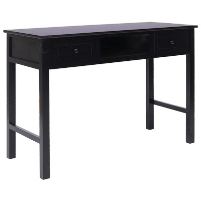 vidaXL Writing Desk Black 43.3 in.x17.7 in.x29.9 in. Wood