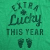Maternity Extra Lucky This Year T Shirt Funny St Patricks Day Parade Novelty Pregnancy Tee - Crazy Dog Maternity T Shirt - 2 of 4