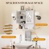 RoyalCraft Bathroom Medicine Cabinet, Wall Mount Storage with Mirror, Towel Bar, and Adjustable Shelves for Wash Room, Laundry, White - 4 of 4
