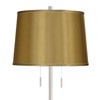 360 Lighting Abba 65"H Brushed Steel Sydnee Gold Shade Twin Pull Chain Floor Lamp - 2 of 4