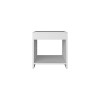 NicBex Nightstand with Drawers or Open Shelf,1pc Side Table with Wood Frame,Bedside Table for Bedroom,Living Room,White/Black - 2 of 4