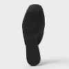 Women's Trina Satin Peep Toe Mule Flats - A New Day™ Black - 4 of 4