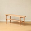 PAGED 2-Tier Natural Solid Wood Coffee Table with Open Storage Shelf,Simple Desk End Table,Oak Center Table for Living Room - 2 of 4
