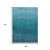 Teal Blue And Sky Blue Ombre Washable Indoor Outdoor Area Rug - 3 of 3