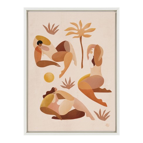 Kate And Laurel Sylvie Golden No2 Framed Canvas By Maggie Stephenson ...