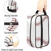 Sport Baseball Portable Travel Toiletry Bag, Softball Texture Ball Dopp Kit Cosmetic Organizer Makeup Bag Shower Shaving Bag for Men Women - 3 of 4