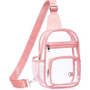 Large Transparent Sling Backpack, Stadium Compliant Clear Crossbody Bag, for Sports Events, Venue Security - 1 of 4