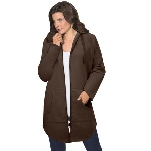 Roaman's Fleece Zip Hoodie Sweatshirt - 1 of 4