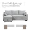 90" Convertible L-Shaped Sleeper Sectional Sofa with Pull Out Bed, Storage Chaise, Storage Racks & USB Ports - 4 of 4