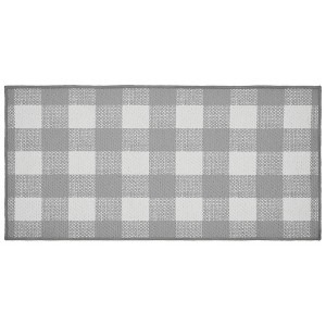 Annie Buffalo Check Grey Polyester Rug Rect 17x36 - 1 of 4