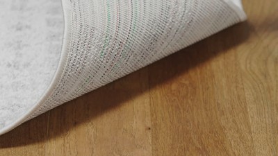 Chic Ivory & Silver Hand-Knotted Synthetic Area Rug - 2'6" x 4'