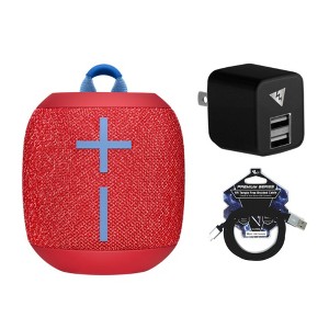 Ultimate Ears Wonderboom2 Waterproof Bluetooth Speaker Red w Wall Charger - 1 of 3