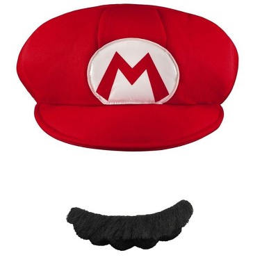 Disguise Super Mario Bros. Mario Adult Costume Hat & Mustache One Size