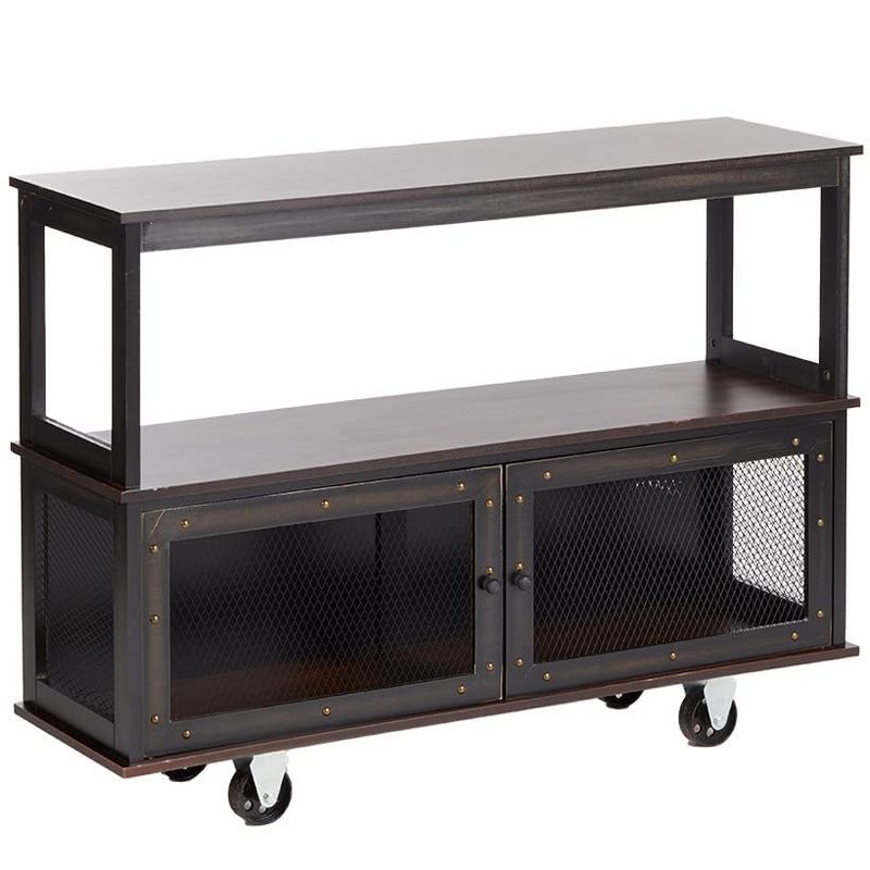 The Lakeside Collection Industrial-Style Rolling Buffet Carts, 2 of 5