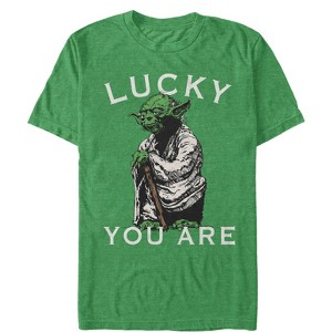 Men's Star Wars St. Patrick's Day Yoda Lucky You Are T-Shirt - 1 of 3