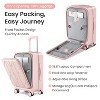 3 PCS Expandable 100% PC Hard Shell Luggage Set with Front Pocket, 360° Spinner Wheels and TSA Lock,  20"+24"+28" 4Q - ModernLuxe - 3 of 4