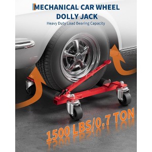Car Dolly, Car Wheel Dolly Set of 2 3000 LBS - with Jack for Vehicle Repair/Positioning, 1500LBS Per Dolly - 1 of 4