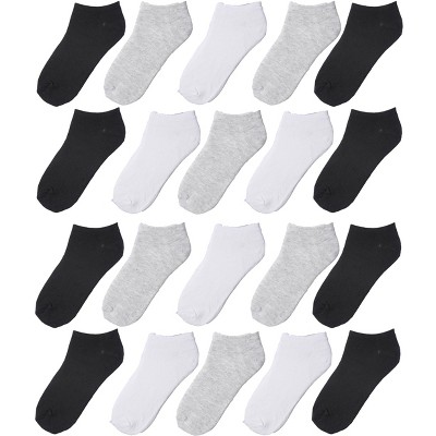 Tipi Toe Kids Boys 20 Pairs Classy Lightweight Novelty White Grey Black Pattern Low cut/No show socks