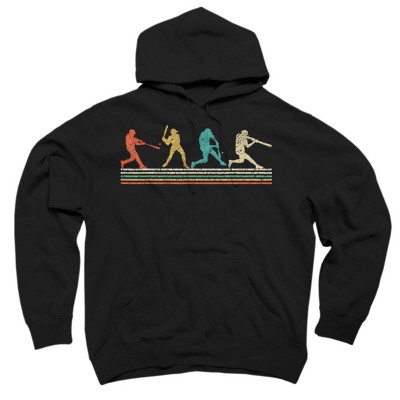 Adult Design By Humans Vintage Distressed Baseball Swing By LuckyCharm99 Pullover Hoodie