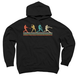 Adult Design By Humans Vintage Distressed Baseball Swing By LuckyCharm99 Pullover Hoodie - 1 of 2