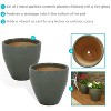 Sunnydaze Resort High-Fired Outdoor/Indoor Glazed UV- and Frost-Resistant Ceramic Planters with Drainage Holes - 2-Pack - 2 of 4