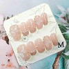 LOVELAY CREATIONS Short Square Press-On Nails with Pearl Glitter Art - 2 of 4