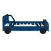 Twin Size Gray Car-Shaped Platform Bed with Wheels - 4 of 4