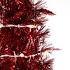 Northlight 4' Pre-Lit Red Pop-Up Tinsel Christmas Tree, Clear Lights - 3 of 4