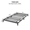 6 Inch Twin Bed Frame No Box Spring Needed, Heavy Duty Metal Platform Bed Frame Twin Size, Black - 2 of 4