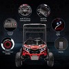 24V Kids Ride On UTV, 2 Seater 4WD Electric Truck with Sun Shade, Remote Control, Led Lights, 4 Shock Absorbers,3 Speeds,Horn for Gift - 3 of 4