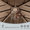 DOMETOUR 12' x 12' Hardtop Aluminum Gazebo with Galvanized Steel Roof, Curtains & Netting, Outdoor Pavilion for Party, Wedding, Brown - 4 of 4