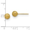 Chisel Stainless Steel Polished Laser cut Yellow IP-plated 6mm Ball Stud Earrings - 4 of 4