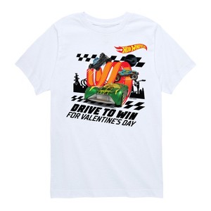 Boys' - Hot Wheels - Valentine's Drive to Win Short Sleeve Graphic T-Shirt - 1 of 4