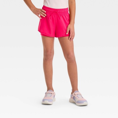 Girls' 2-in-1 Shorts - All In Motion™ Pink L