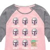 Girls' - The Mandalorian - Mandalorian Moods Shirt Tail Raglan Graphic T-shirt - 2 of 4