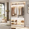 Aheaplus 80'' H Freestanding Closet Organizer with Hanging Rod, Clothes Garment Rack with Drawer and shelves - 2 of 4
