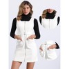 INSPIRE CHIC Women's Faux Suede Round Neck Zipper Sleeveless Tie Waist Pinafore Dress - 2 of 4