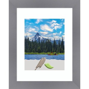 Amanti Art 11"x14" Matted to 8"x10" Opening Size Edwin Wood Picture Frame Art Gray : Modern Style, Acrylic Glazing, Wall Mount - 1 of 4