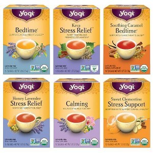 Yogi Tea - Stress Relief and Herbal Tea Variety Pack Sampler -  96 ct , 6 Pack - 1 of 4
