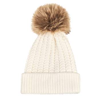 Charles Albert Girl's Soft Feel Yarn Pom Beanies - Kids Winter Hat