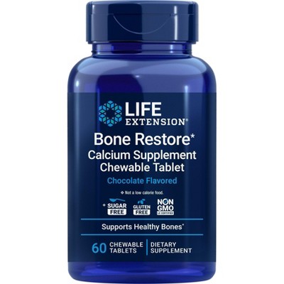 Bone Restore Chocolate Sugar Free by Life Extension  -  60 Chewable Tablets