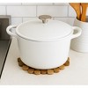 Home Mart Goods Natural Bamboo Trivet Pot Mat - Set of 2 - 3 of 3