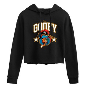 Women's - Disney - Goofy Collegiate Cropped Graphic Hoodie - 1 of 3