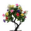 Unique Bargains Artificial Plants Rose-Adorned Welcome Pine Bonsai Plastic 3.94"x3.94"x10.63" 1 Pc - 4 of 4
