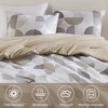 3Pcs Geometric Print Comforter Set, Premium Touch Contemporary Style All Season Bedding Set with Matching Shams - 4 of 4