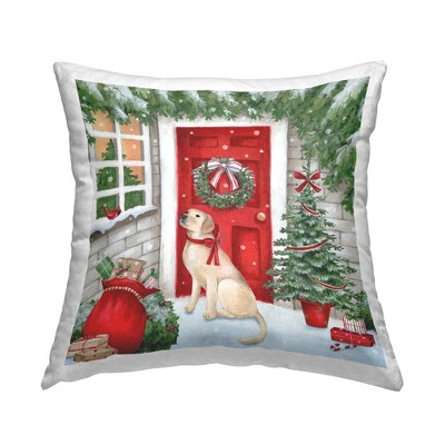 Stupell Industries Dog On Doorstep Christmas Gifts